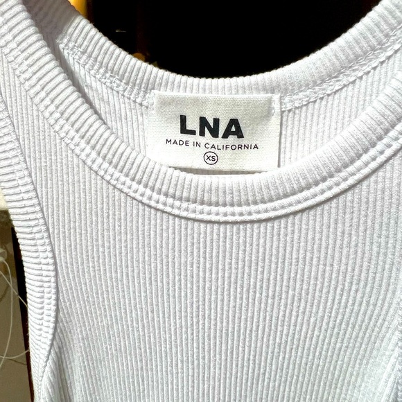 LNA White Ribbed Dress - Picture 3 of 6